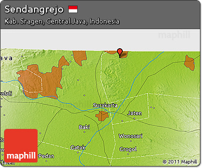 Physical 3D Map of Sendangrejo