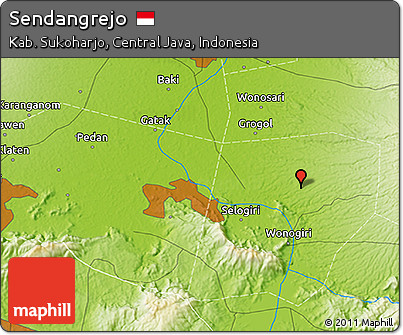 Physical 3D Map of Sendangrejo
