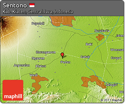 Physical 3D Map of Sentono