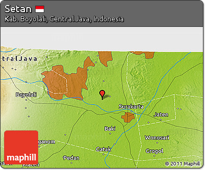 Physical 3D Map of Setan