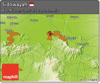 Physical 3D Map of Sidowayah