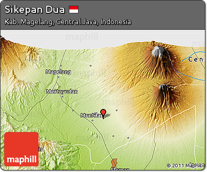 Physical 3D Map of Sikepan Dua