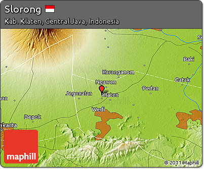Physical 3D Map of Slorong
