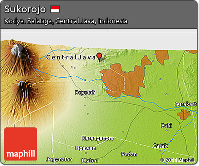 Physical 3D Map of Sukorojo