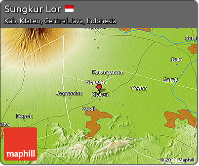Physical 3D Map of Sungkur Lor