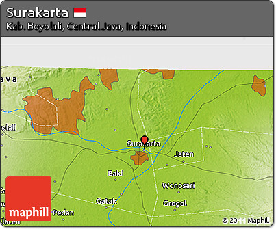 Physical 3D Map of Surakarta