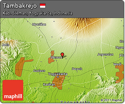 Physical 3D Map of Tambakrejo