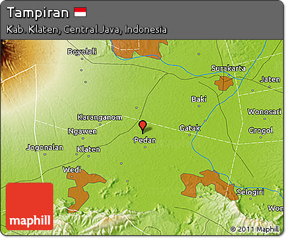Physical 3D Map of Tampiran