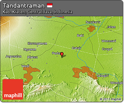 Physical 3D Map of Tandantraman