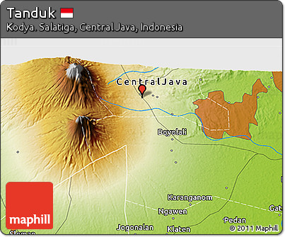 Physical 3D Map of Tanduk