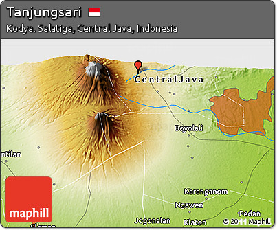 Physical 3D Map of Tanjungsari