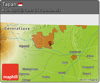 Physical 3D Map of Tapan