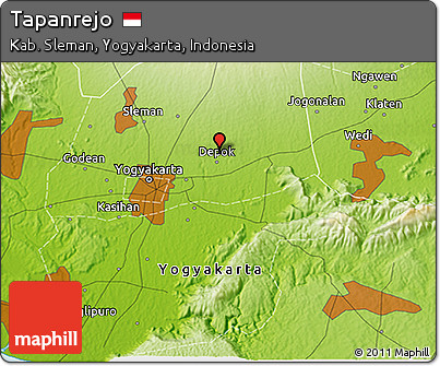 Physical 3D Map of Tapanrejo