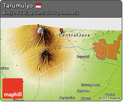 Physical 3D Map of Tarumulyo
