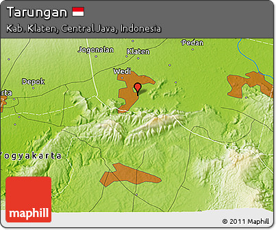 Physical 3D Map of Tarungan