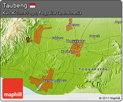 Physical 3D Map of Taubeng
