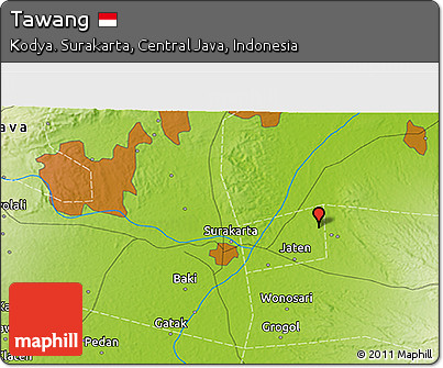 Physical 3D Map of Tawang