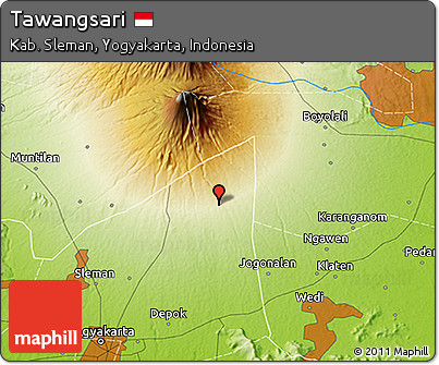 Physical 3D Map of Tawangsari