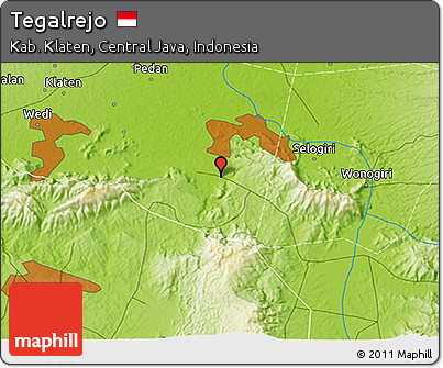 Physical 3D Map of Tegalrejo