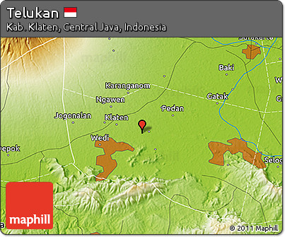 Physical 3D Map of Telukan