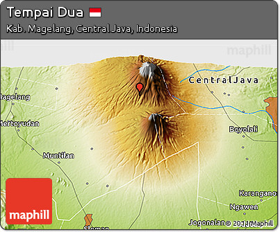 Physical 3D Map of Tempai Dua