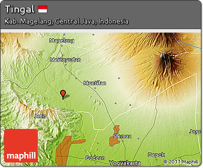 Physical 3D Map of Tingal