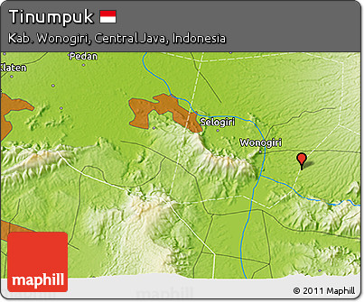 Physical 3D Map of Tinumpuk