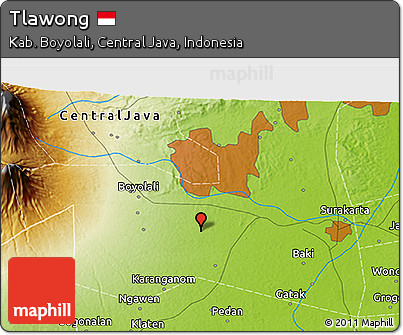 Physical 3D Map of Tlawong