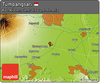 Physical 3D Map of Tumpangsari