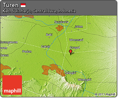 Physical 3D Map of Turen