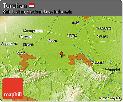 Physical 3D Map of Turuhan