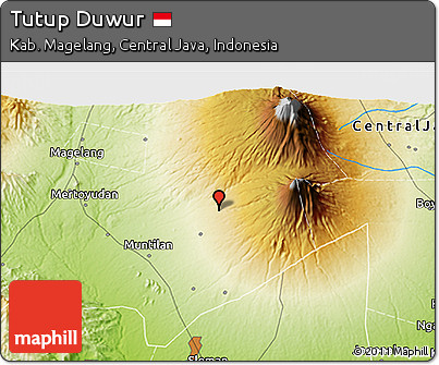 Physical 3D Map of Tutup Duwur