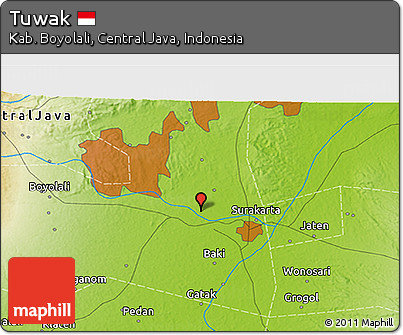 Physical 3D Map of Tuwak