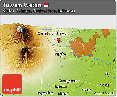 Physical 3D Map of Tuwam Wetan