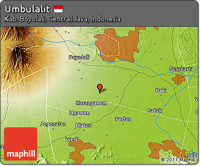 Physical 3D Map of Umbulalit