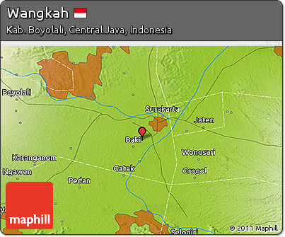 Physical 3D Map of Wangkah