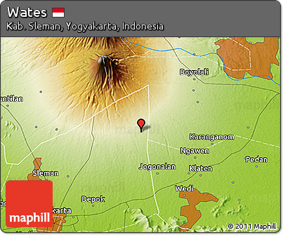 Physical 3D Map of Wates