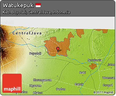 Physical 3D Map of Watukepuk