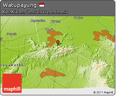 Physical 3D Map of Watupayung