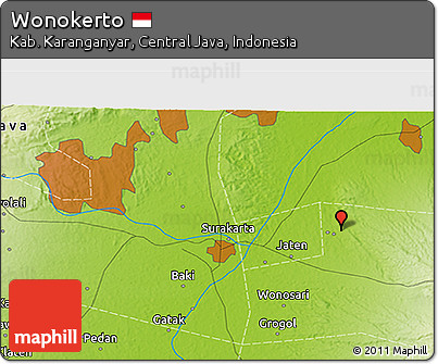 Physical 3D Map of Wonokerto