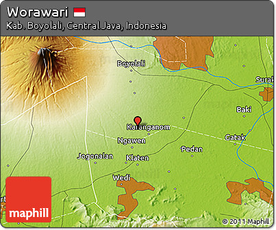 Physical 3D Map of Worawari