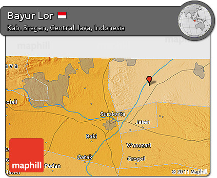 Political 3D Map of Bayur Lor