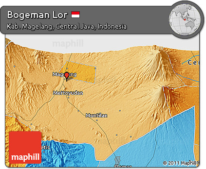 Political 3D Map of Bogeman Lor