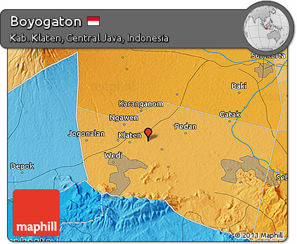 Political 3D Map of Boyogaton