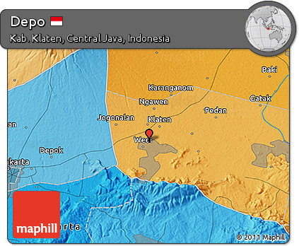 Political 3D Map of Depo