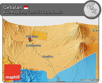 Political 3D Map of Gebalan