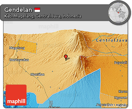 Political 3D Map of Gendelan