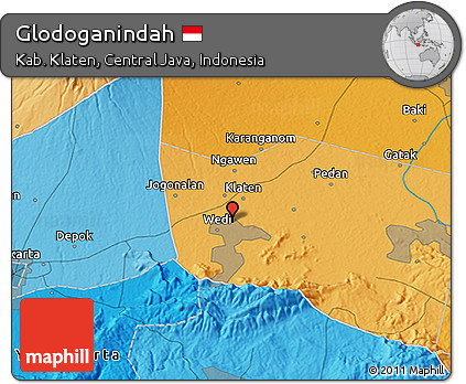 Political 3D Map of Glodoganindah