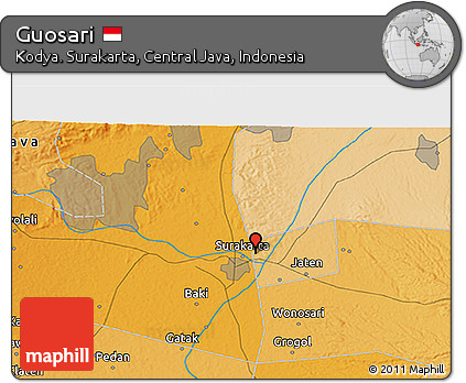 Political 3D Map of Guosari