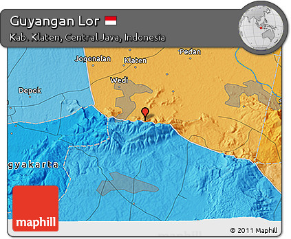 Political 3D Map of Guyangan Lor